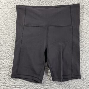 Lululemon Base Pace High-Rise Ribbed Short 8" Black Nulux Running Biker Size 8